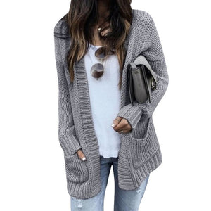 Women Long Cardigan Solid Hooded Sweater 2019 Autumn Warm Thick Long Coat Winter Knitting Coat Plus Size 5XL Casual Knittwear