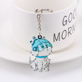 Rick And Morty Keychain Women and Men Key Chain Cute Anime Cartoon Kids Key Ring Gift Porte Clef
