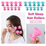 10Pcs/set Soft Rubber Magic Hair Care Rollers Silicone Hair Curler No Heat Hair Styling Tool For Women Hair Curlers