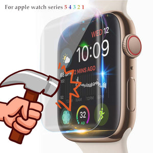 Screen Protector For Apple Watch Series 5 4 44mm 40mm Iwatch 3 band 42 38 Soft Film cover 9D Anti-Shock Protective Full Coverage