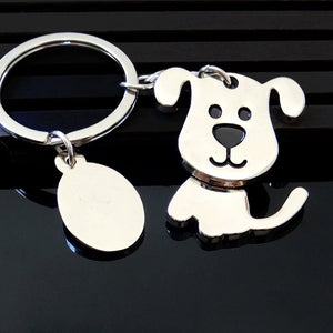 1 piece Creative Funny Nice Moving Lovely Dog Keychain Keyring Key Chain Ring Key Fob Holder
