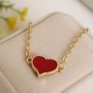 SL01 Charming Red Heart Bracelets & Bangles For Women Girls Gold Color Metal Bracelets Hot Sale Statement Jewelry Wholesale
