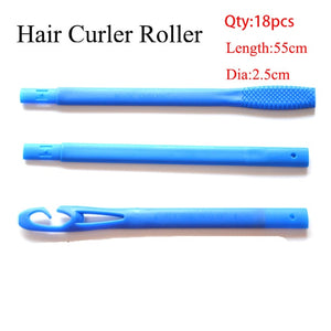 18/20pcs 20/45/55/65cm Plastic Long Diameter 2.5cm Magic Hair Curler Magic Hair Roller Spiral Curls Easy Usage