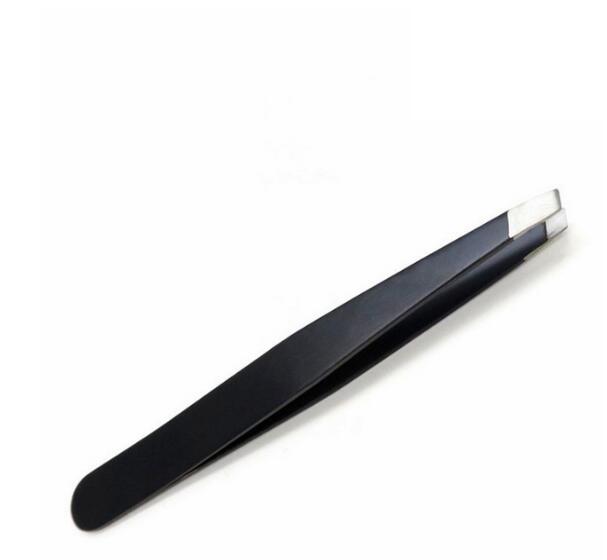 Fashion Nail Art Acrylic Gel Picking Tool Rhinestones Gem Decor Black Eyelash Tweezers DIY hand clip 1.0MM