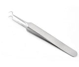 Fashion Nail Art Acrylic Gel Picking Tool Rhinestones Gem Decor Black Eyelash Tweezers DIY hand clip 1.0MM