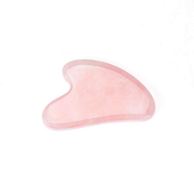 Rose Quartz Jade Guasha Board Natural Stone Scraper Chinese Gua Sha Tools For Face Neck Back Body Acupuncture Pressure Therapy