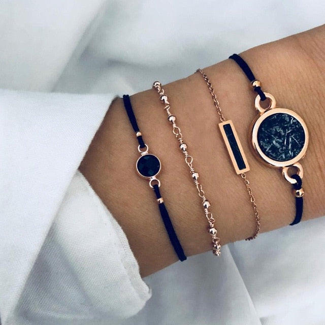 30 Style Multilayer Bohemian Handmade Crystal Beads Bracelets for Women Vintage Fashion Heart Tassel Bracelet Bangle Jewelry