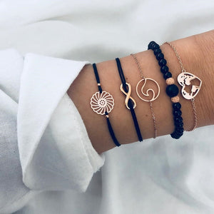 30 Style Multilayer Bohemian Handmade Crystal Beads Bracelets for Women Vintage Fashion Heart Tassel Bracelet Bangle Jewelry