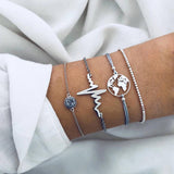 30 Style Multilayer Bohemian Handmade Crystal Beads Bracelets for Women Vintage Fashion Heart Tassel Bracelet Bangle Jewelry