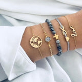 30 Style Multilayer Bohemian Handmade Crystal Beads Bracelets for Women Vintage Fashion Heart Tassel Bracelet Bangle Jewelry