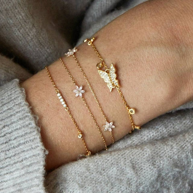 30 Style Multilayer Bohemian Handmade Crystal Beads Bracelets for Women Vintage Fashion Heart Tassel Bracelet Bangle Jewelry