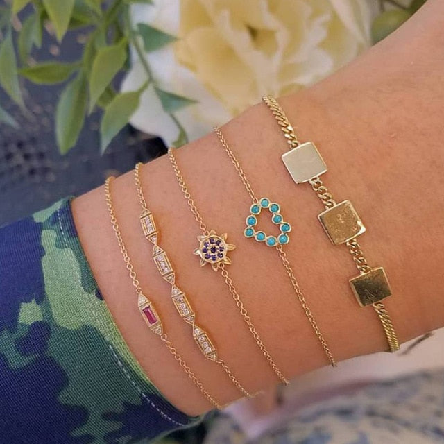 30 Style Multilayer Bohemian Handmade Crystal Beads Bracelets for Women Vintage Fashion Heart Tassel Bracelet Bangle Jewelry