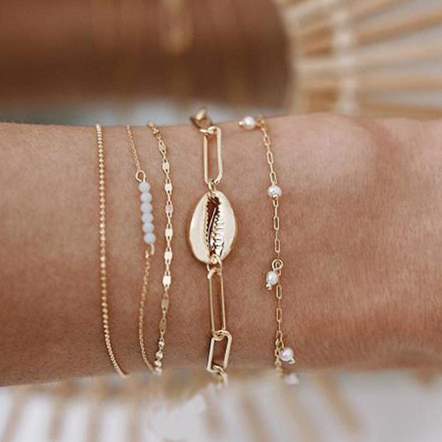 30 Style Multilayer Bohemian Handmade Crystal Beads Bracelets for Women Vintage Fashion Heart Tassel Bracelet Bangle Jewelry