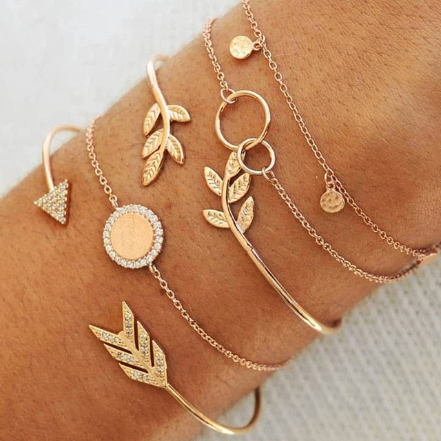 30 Style Multilayer Bohemian Handmade Crystal Beads Bracelets for Women Vintage Fashion Heart Tassel Bracelet Bangle Jewelry