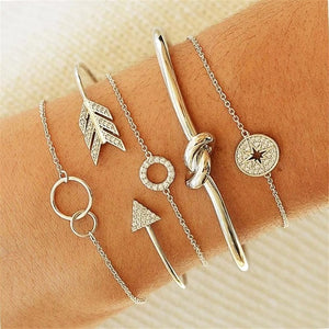 30 Style Multilayer Bohemian Handmade Crystal Beads Bracelets for Women Vintage Fashion Heart Tassel Bracelet Bangle Jewelry