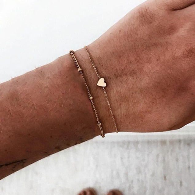 30 Style Multilayer Bohemian Handmade Crystal Beads Bracelets for Women Vintage Fashion Heart Tassel Bracelet Bangle Jewelry