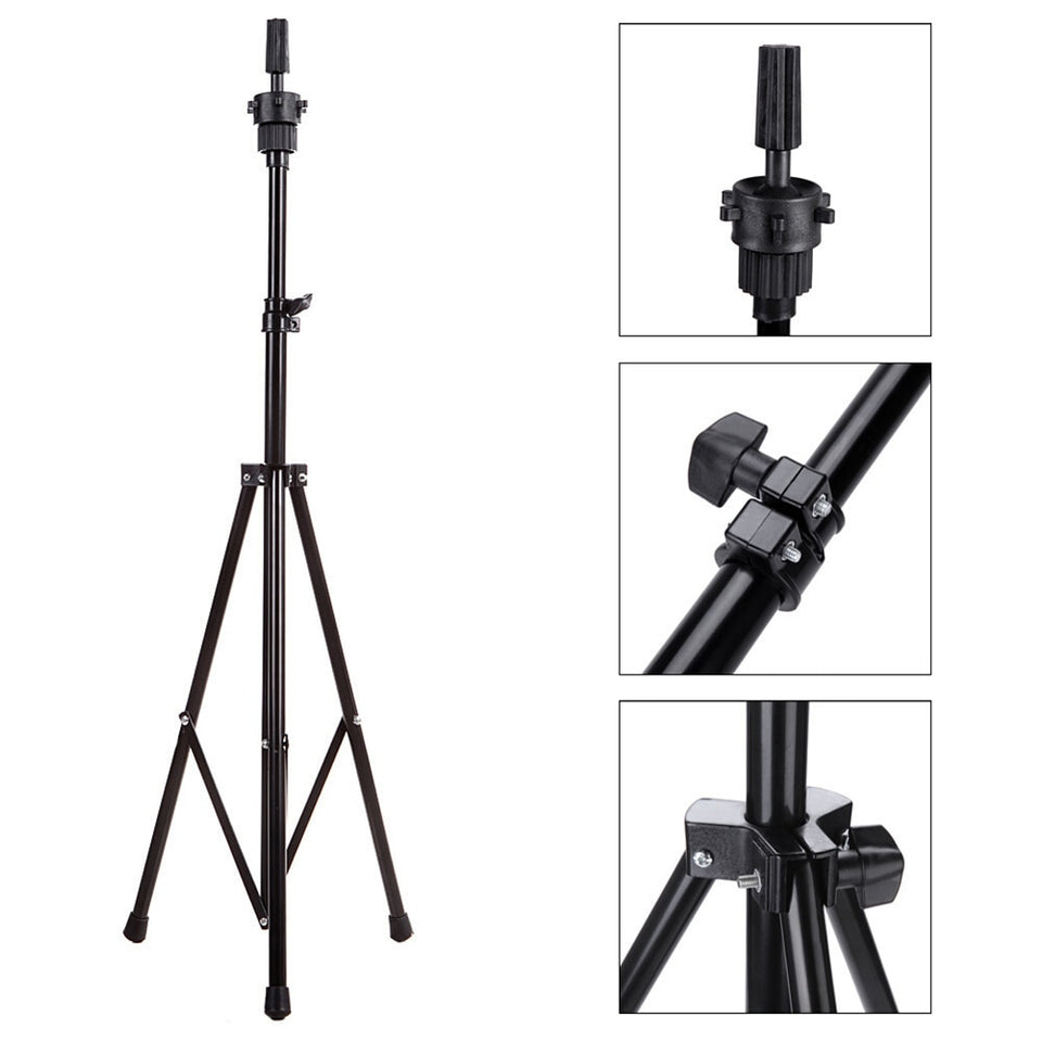 Adjustable Tripod Stand Holder Mannequin Head Tripod Hairdressing Training Head Holder Hair Wig Stand Tool