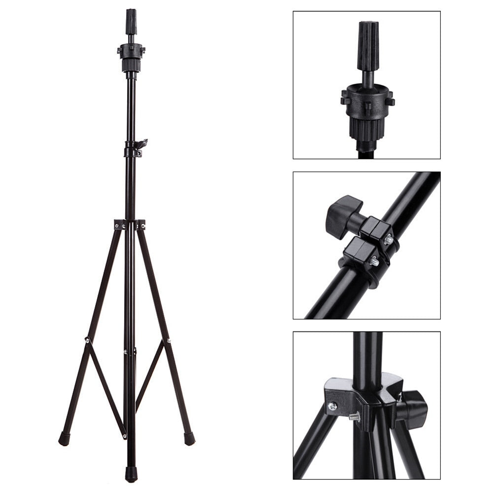 Adjustable Tripod Stand Holder Mannequin Head Tripod Hairdressing Training Head Holder Hair Wig Stand Tool