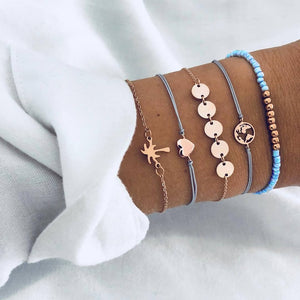 30 Style Multilayer Bohemian Handmade Crystal Beads Bracelets for Women Vintage Fashion Heart Tassel Bracelet Bangle Jewelry