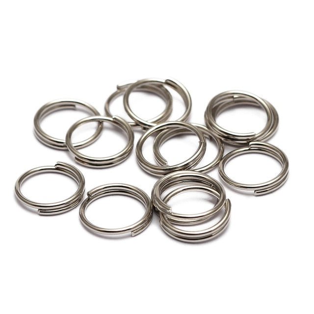 200pcs/lot 5 6 7 8 10 12 14 mm Open Jump Rings Double Loops Gold Color Split Rings Connectors For Jewelry Making