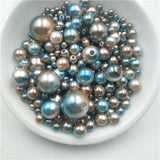 Multi Option Mixed 3/4/5/6/8/10/12mm Round Imitation Rainbow Color Plastic ABS Pearl Beads DIY for Jewelry Making Accessories