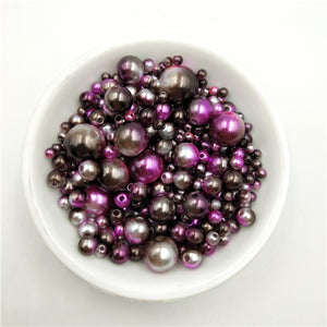 Multi Option Mixed 3/4/5/6/8/10/12mm Round Imitation Rainbow Color Plastic ABS Pearl Beads DIY for Jewelry Making Accessories