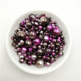 Multi Option Mixed 3/4/5/6/8/10/12mm Round Imitation Rainbow Color Plastic ABS Pearl Beads DIY for Jewelry Making Accessories