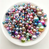 Multi Option Mixed 3/4/5/6/8/10/12mm Round Imitation Rainbow Color Plastic ABS Pearl Beads DIY for Jewelry Making Accessories