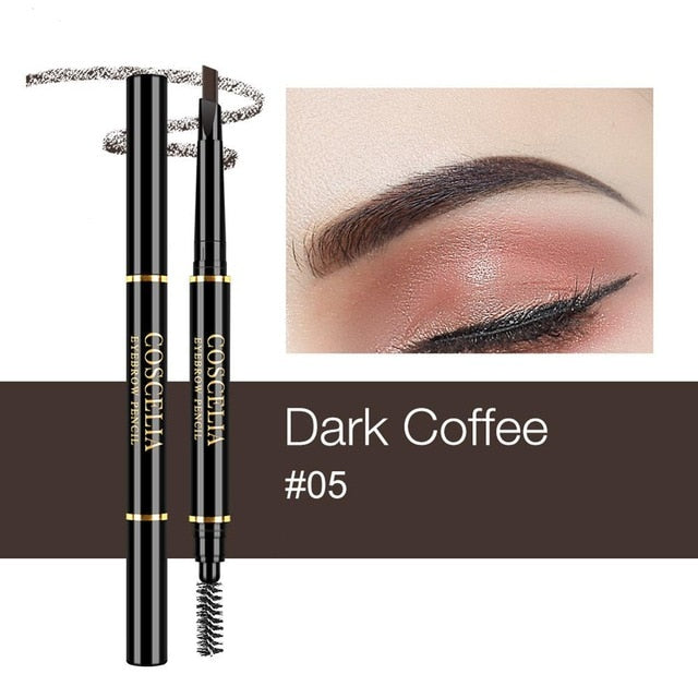 COSCELIA 6 Colors Double-Sided Eyebrow Pencil For Makeup Lasting Pen For Eyebrow Cosmetics Easy to Draw Tool Pencil