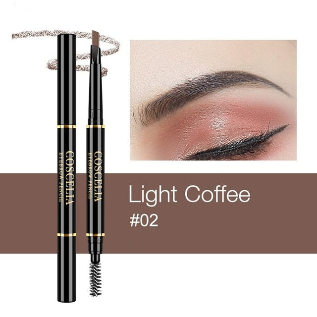 COSCELIA 6 Colors Double-Sided Eyebrow Pencil For Makeup Lasting Pen For Eyebrow Cosmetics Easy to Draw Tool Pencil