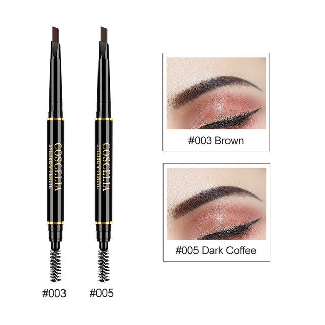 COSCELIA 6 Colors Double-Sided Eyebrow Pencil For Makeup Lasting Pen For Eyebrow Cosmetics Easy to Draw Tool Pencil