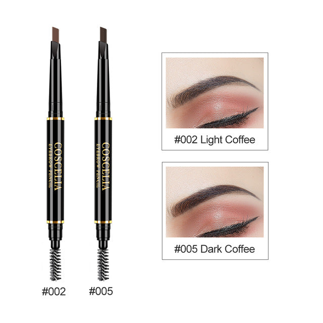 COSCELIA 6 Colors Double-Sided Eyebrow Pencil For Makeup Lasting Pen For Eyebrow Cosmetics Easy to Draw Tool Pencil