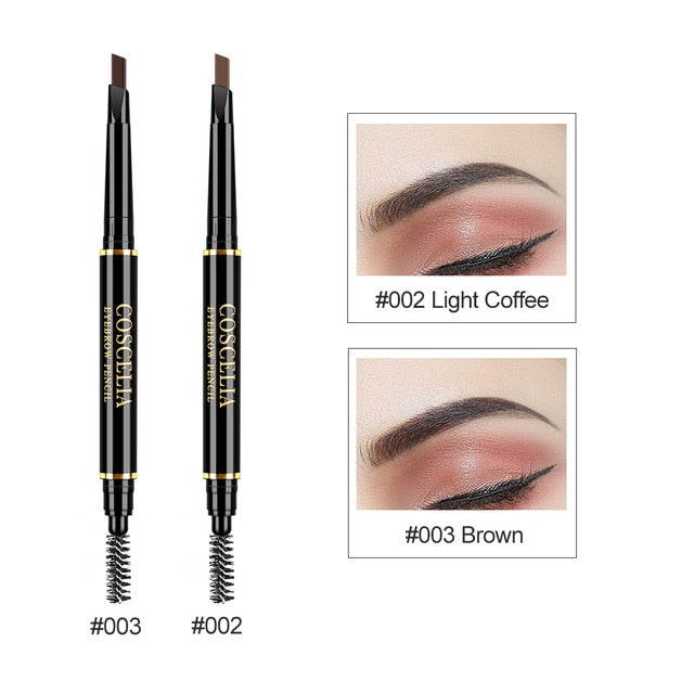 COSCELIA 6 Colors Double-Sided Eyebrow Pencil For Makeup Lasting Pen For Eyebrow Cosmetics Easy to Draw Tool Pencil