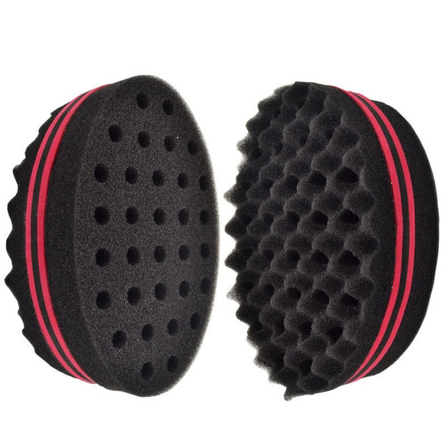 ELERA Oval Double Sides Magic twist hair brush sponge,Sponge Brush for Natural,afro coil wave dread sponge brushes Free Ship