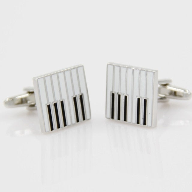 Free Shipping 29 Designs Guitar Cufflinks Music Design Musical Note Cuff Links Piano Bass Cuffs