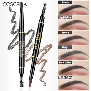 COSCELIA 6 Colors Double-Sided Eyebrow Pencil For Makeup Lasting Pen For Eyebrow Cosmetics Easy to Draw Tool Pencil