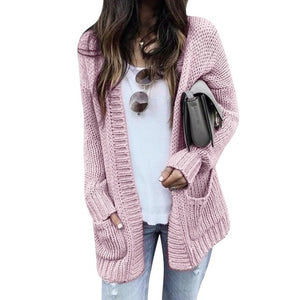 Women Long Cardigan Solid Hooded Sweater 2019 Autumn Warm Thick Long Coat Winter Knitting Coat Plus Size 5XL Casual Knittwear