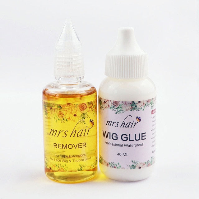 40ML Lace Wig Glue WaterProof Wig Bonding Glue Invisible Adhesive With 1 Bottle Remover For Lace Wig Adhesives Bobo Wig Bond