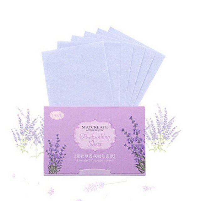 100Pcs Facial Oil Blotting Papers Oil Absorbing Sheets Face Cleanser Acne Treatment Deep Cleansing Oil Control Film Face Makeup