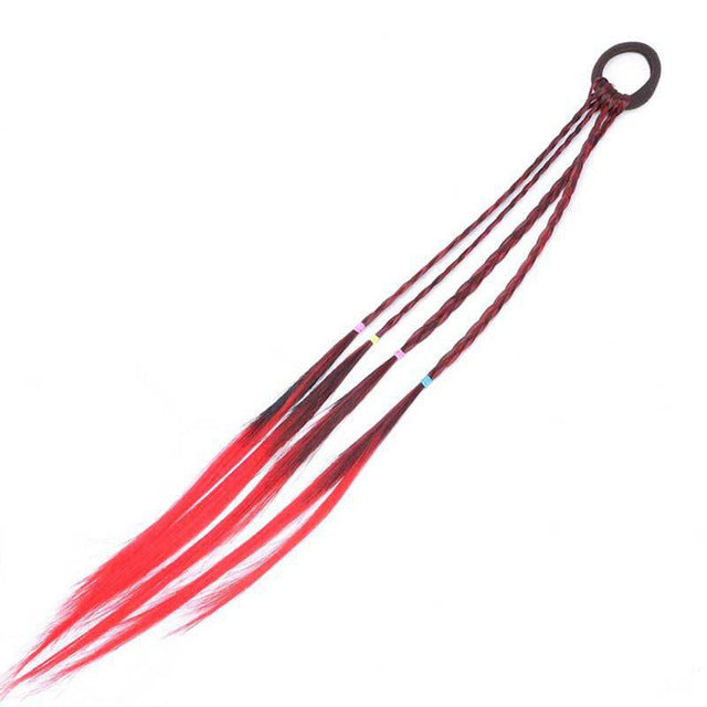 New Girls Elastic Hair Band Rubber Band Hair Accessories Wig Ponytail Headband Kids Twist Braid Rope Headdress Hair Braider