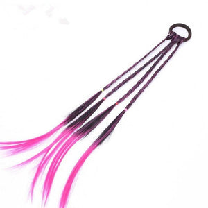 New Girls Elastic Hair Band Rubber Band Hair Accessories Wig Ponytail Headband Kids Twist Braid Rope Headdress Hair Braider