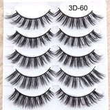 Eyelashes 5Pcs 3D imitation hairs false eyelashes naturally extend small bunches of fluffy eyelashes.