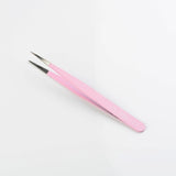 Nail Art Acrylic Gel Picking Tool Pink Eyelash Tweezers Anti-static DIY Hand Clip Tweezers For Eyelash Extension Eyebrow Tweezer