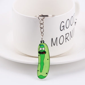 Rick And Morty Keychain Women and Men Key Chain Cute Anime Cartoon Kids Key Ring Gift Porte Clef