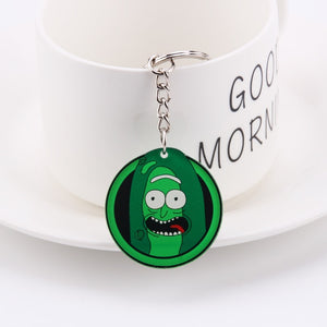 Rick And Morty Keychain Women and Men Key Chain Cute Anime Cartoon Kids Key Ring Gift Porte Clef