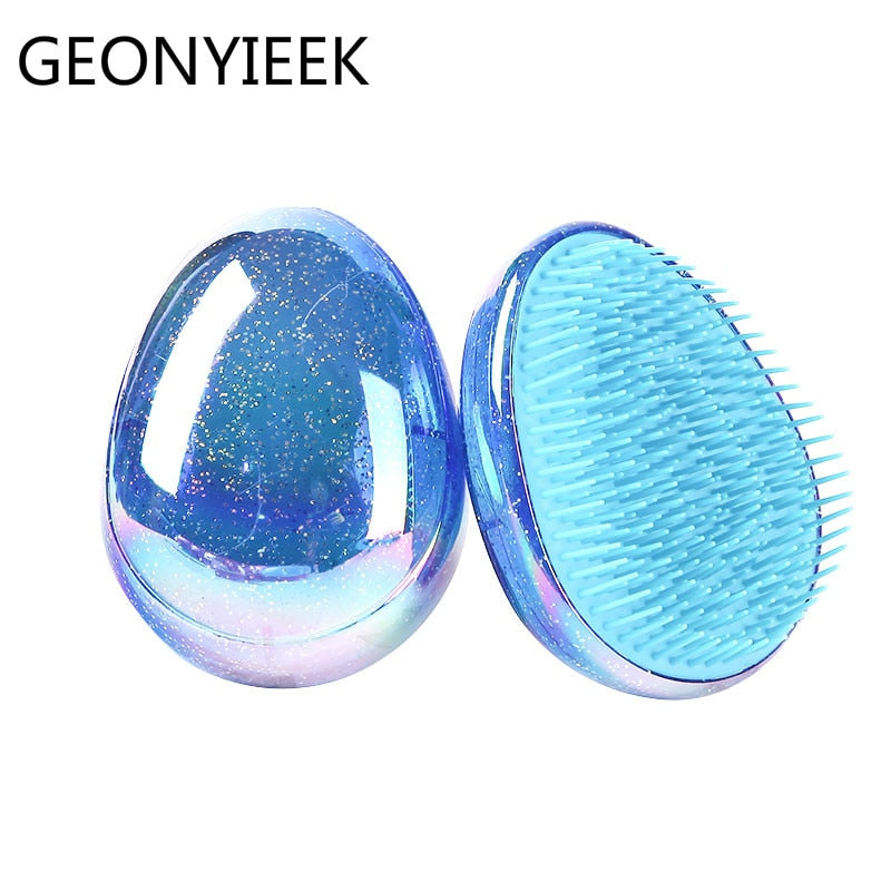 1PC Hair Brush Comb Egg Round Shape Soft Styling Tools Hair Brushes Detangling Comb Salon Hair Care comb For Travel