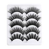 5 pairs 5D Mink Eyelashes Natural False Eyelashes Lashes Soft Fake Eyelashes Extension Makeup Wholesale