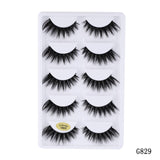 5 pairs 5D Mink Eyelashes Natural False Eyelashes Lashes Soft Fake Eyelashes Extension Makeup Wholesale
