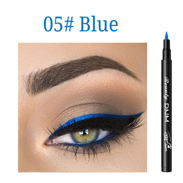 Color Matte Liquid Eyeliner Colorful Durable Anti-stun Natural Black Blue Waterproof Pigment Eyebrow Pencil TSLM2