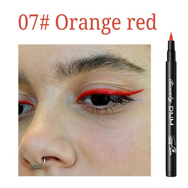 Color Matte Liquid Eyeliner Colorful Durable Anti-stun Natural Black Blue Waterproof Pigment Eyebrow Pencil TSLM2